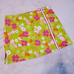 Lilly Pulitzer Lime Green Floral Skort
